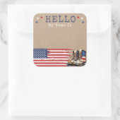 素朴軍隊行きパーティー名タ遠くにグのシール スクエアシール (バッグ)