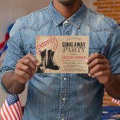 素朴軍隊行き遠くにパーティー |お別れ 招待状