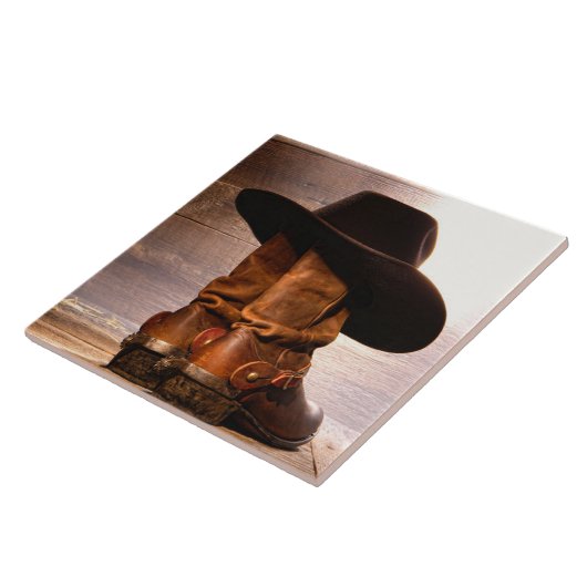 素朴農場の西部の田舎の牧場のカウボーイのブーツ タイル (側面)