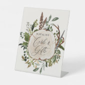 素朴農家の植物園ブライダルシャワー標識 台座サイン (正面)