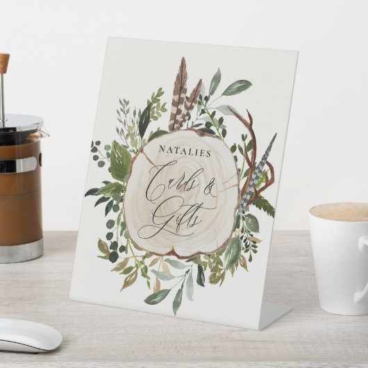 素朴農家の植物園ブライダルシャワー標識 台座サイン (インサイチュ)