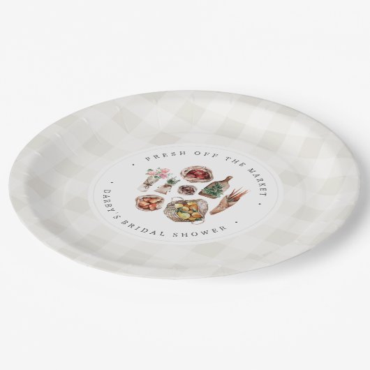 素朴農家市場ブライダルシャワー ペーパープレート (アングル)