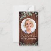 素朴追悼ユーカリ写真葬儀 ノートカード