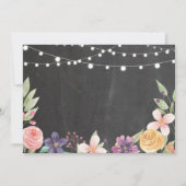 素朴退職パーティー回収チョークフローラ写真 招待状 (裏面)