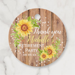 素朴退職フローラひまわりパーティー フェイバータグ