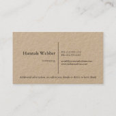 素朴造園のロゴ緑のクラフト紙 名刺 (裏面)