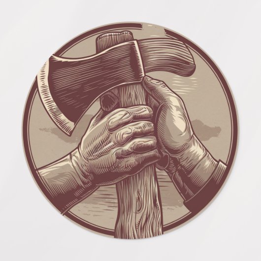 素朴遺物 ラベル (デザイン1)