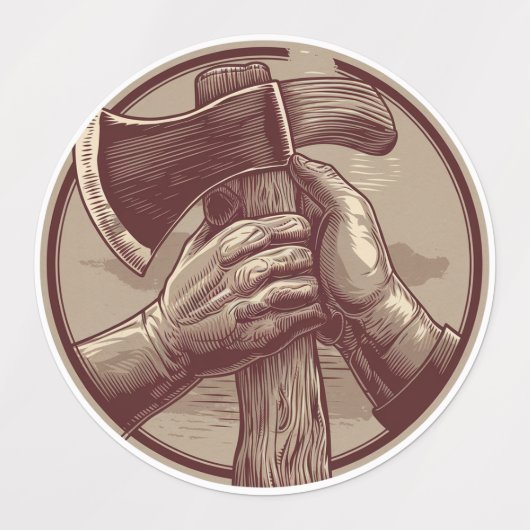 素朴遺物 ラベル (デザイン1)