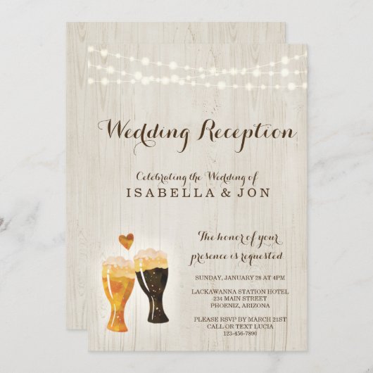 素朴酒蔵ウェディングレセプション専用招待状 招待状 (正面/裏面)