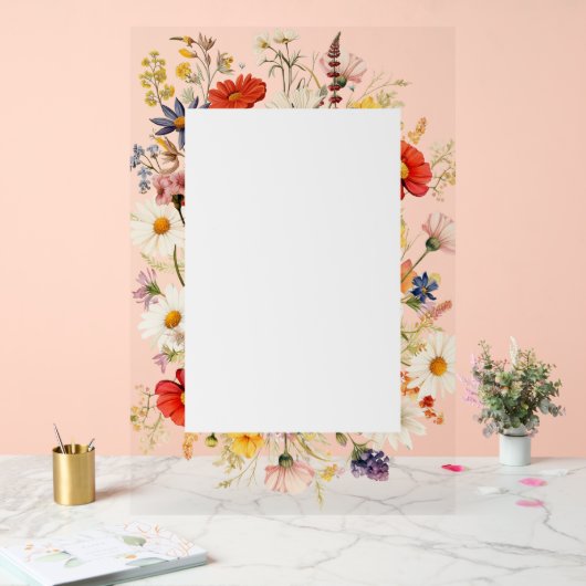 素朴野エレガント草国フローラ アクリルサイン (ウェディング)