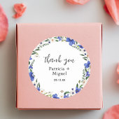 素朴野カラフル花結婚さん ラウンドシール