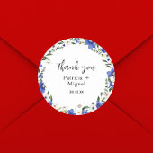 素朴野カラフル花結婚さん ラウンドシール