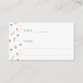 素朴野カラフル野結婚花フローラ プレイスカード (正面)