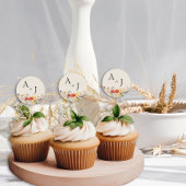 素朴野モノグラムのフローラ結婚 ラウンドシール