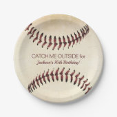 素朴野球ストリングスパーティー ペーパープレート (正面)