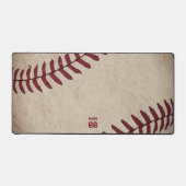 素朴野球名イニシャル番号レトロヴィンテージ デスクマット (正面)