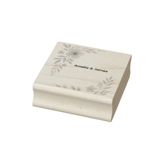 素朴野結婚花のゴム印 ラバースタンプ (スタンプ)