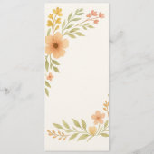 素朴野結婚花のメニュー メニュー (裏面)