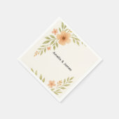 素朴野結婚花ナプキン スタンダードカクテルナプキン (角)