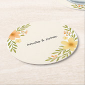 素朴野結婚花火器 ラウンドペーパーコースター (アングル)