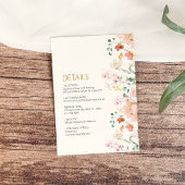 素朴野結婚花詳細囲いカード エンクロージャーカード