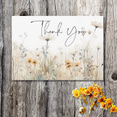 素朴野花の夏の結婚野 サンキューカード