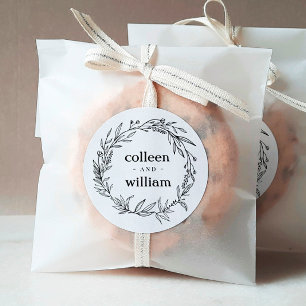 素朴野花フォーク結婚ズ ラウンドシール