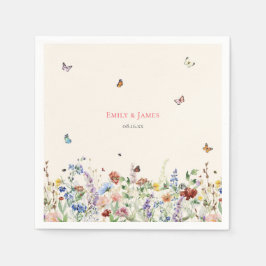 素朴野花フローラ結婚ズ スタンダードカクテルナプキン