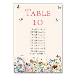 素朴野花フローラ結婚ズ テーブルナンバー