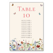 素朴野花フローラ結婚ズ テーブルナンバー (裏面)
