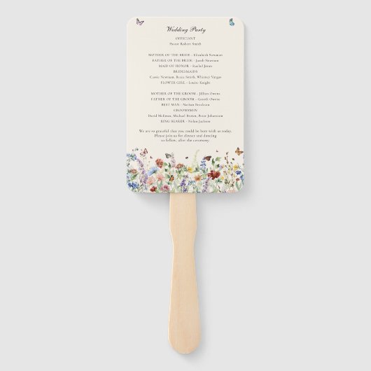 素朴野花フローラ結婚ズ ハンドファン (裏面)