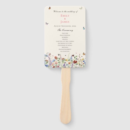 素朴野花フローラ結婚ズ ハンドファン (正面)