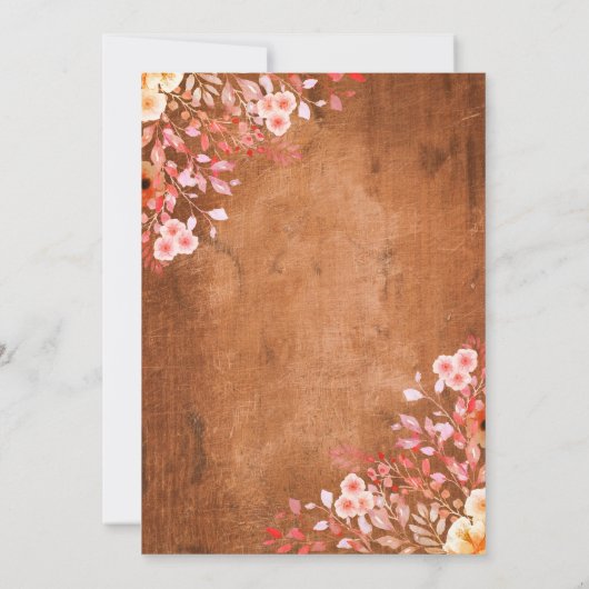 素朴野花フローラ結婚ズ 招待状 (裏面)