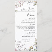 素朴野花結婚フローラパーソナライズされた メニュー (正面)