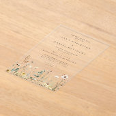 素朴野草野結婚草 アクリル招待状 (レイダウン)