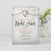 素朴金ゴールドいかり&ロープエレガントブライダルシャワー 招待状 (スタンド正面)