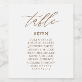 素朴金ゴールドの結婚テーブル番号ワインワインラベル ワインラベル (シングルラベル)