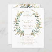 素朴金ゴールドの緑の予算が全て一つ結婚で (正面/裏面)