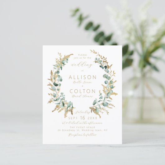 素朴金ゴールドの緑の予算が全て一つ結婚で (スタンド正面)