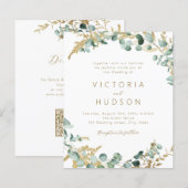 素朴金ゴールドの緑の予算が全て一つ結婚で (正面/裏面)