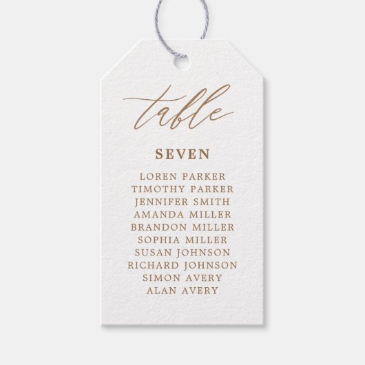 素朴金ゴールドの表結婚数結婚式の引き出物 ギフトタグ (正面)