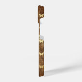 素朴金ゴールドグランジ蝶iPhone 14ケース iPhoneケース (左側面)