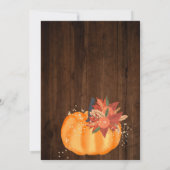 素朴金ゴールドシックフローラウッドライト秋スウィート16 招待状 (裏面)