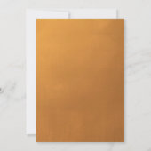 素朴金ゴールドシンプルタイポグラフィエレガント秋の結婚式 招待状 (裏面)