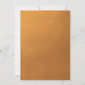 素朴金ゴールドシンプルタイポグラフィ秋ブライダルシャワー 招待状 (裏面)