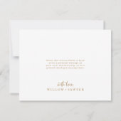 素朴金ゴールドスクリプトサンキューカード サンキューカード (裏面)