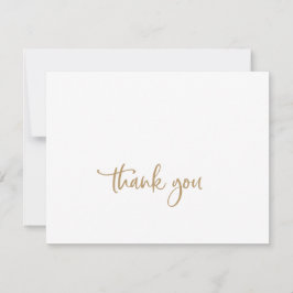 素朴金ゴールドスクリプトサンキューカード サンキューカード