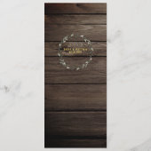 素朴金ゴールドスクリプト書クラシック道結婚 メニュー (裏面)