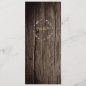 素朴金ゴールドスクリプト書クラシック道結婚 メニュー (裏面)