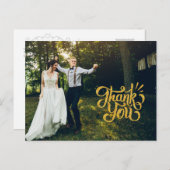 素朴金ゴールドス結婚パークル ポストカード (正面/裏面)